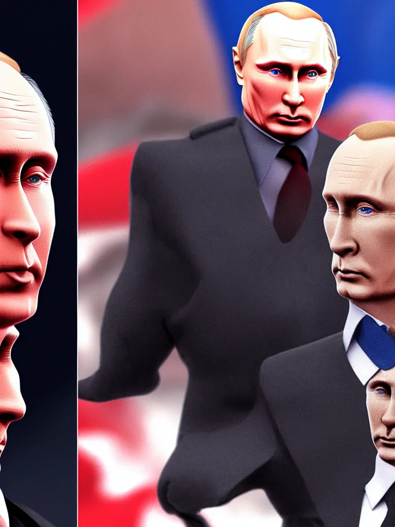 Image similar to model of person looking like vladimir putin in marvel universe