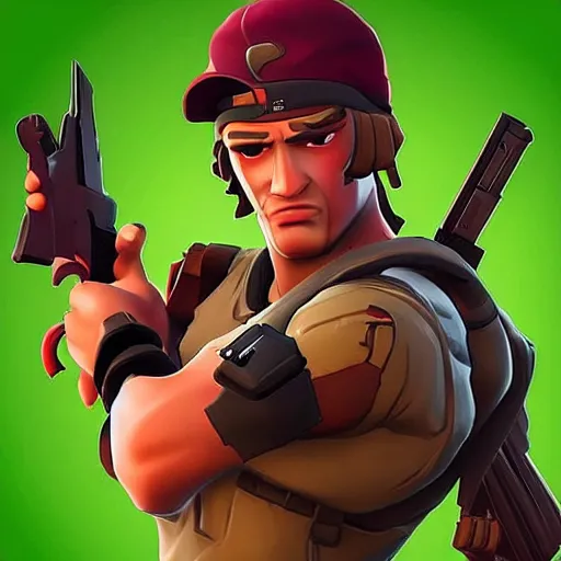 Image similar to rambo in fortnite