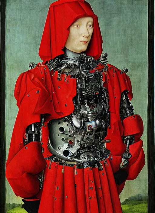 Image similar to cybernetic exoskeleton by Jan van Eyck