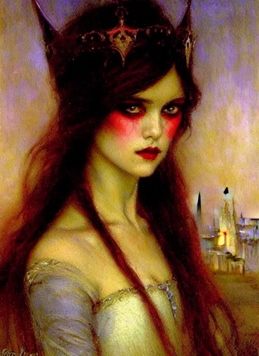 Image similar to gothic princess portrait. by gaston bussiere