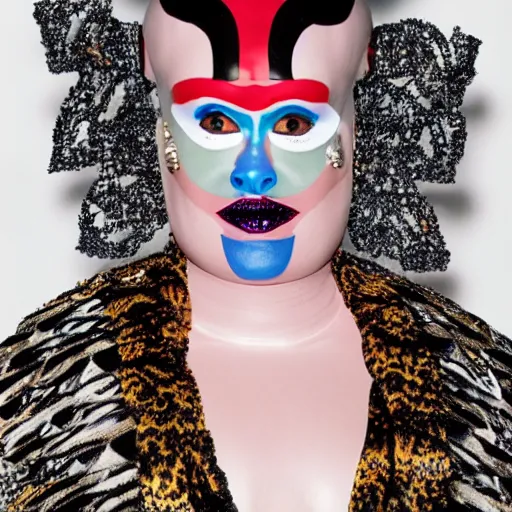 Prompt: photo of leigh bowery new costume