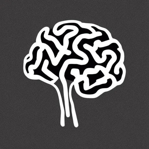 Prompt: minimalist logo of a brain, pierre voisin