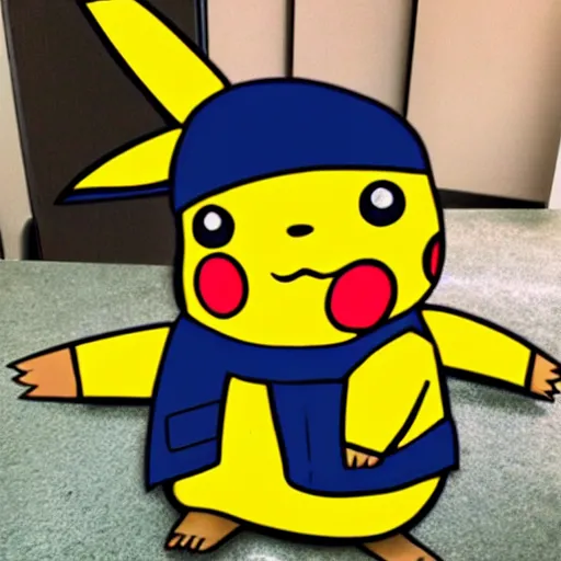 Prompt: pikachu as a world war 2 soldier