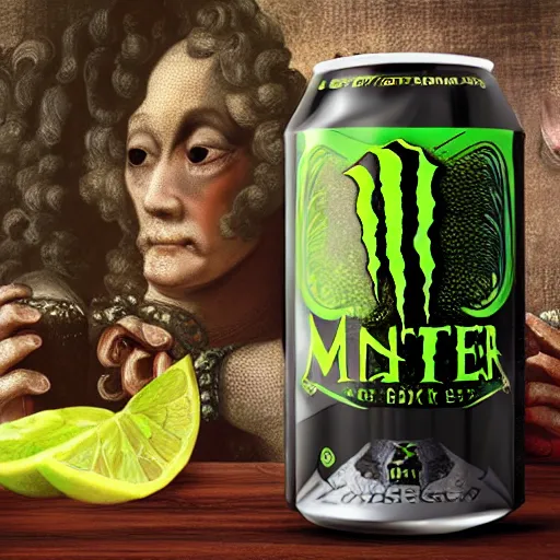 Image similar to A new drink from monster energy in the Baroque style 4k