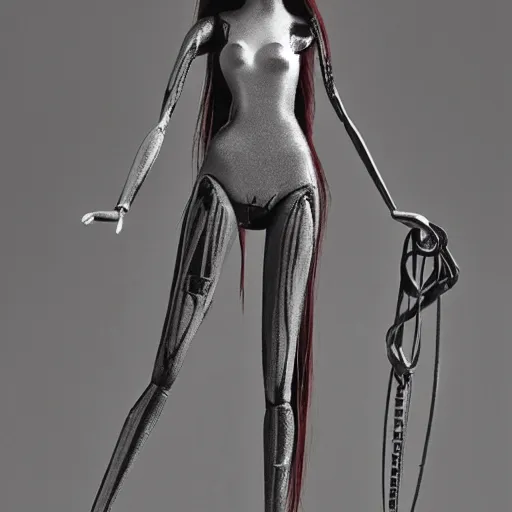 Prompt: barbie doll by HR Giger