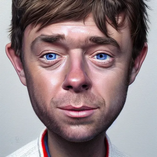 Image similar to Caricature portraits done of a Young Damon Albarn, realistic, hyperrealistic, very realistic, highly detailed, very detailed, extremely detailed, detailed, oil painting, digital art, trending on artstation