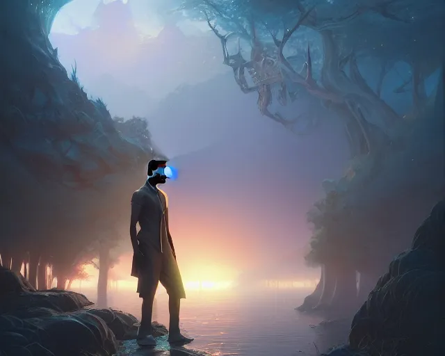 Image similar to malcom x, unreal engine, fantasy art by greg rutkowski, loish, rhads, ferdinand knab, makoto shinkai and lois van baarle, ilya kuvshinov, rossdraws, tom bagshaw, global illumination, radiant light, detailed and intricate environment