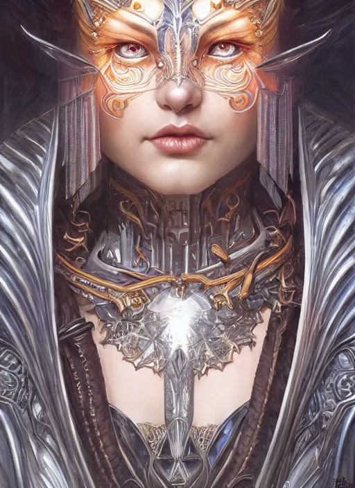 Image similar to a highly detailed symmetrical full body portrait of a female fantasy warrior with piercing beautiful eyes, art by artgerm and karol bak and mark brooks and donato giancola and bayard wu, eye level shot, oil painting, reallusion character creator, depth perception, elegant, intricate