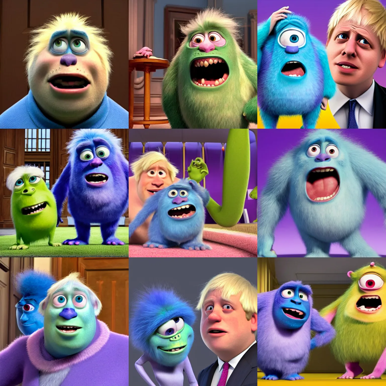 Prompt: boris johnson in monsters inc, high quality