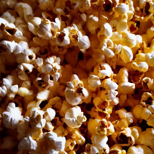 Image similar to macro shot popcorn, magazine photo, 8 k