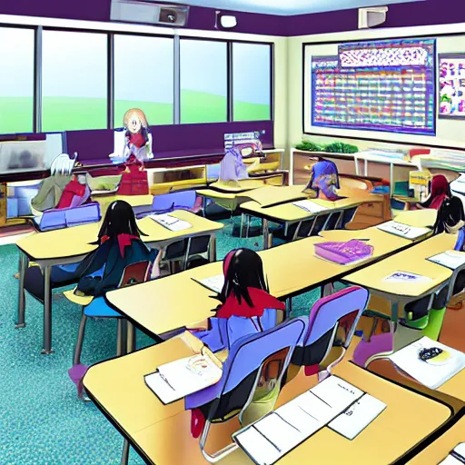 Lớp học phong cách anime mang đến cảm giác trẻ trung, đầy sức sống và năng động cho học sinh. Hãy cùng trải nghiệm một không gian học tập mới mẻ, đầy sắc màu của anime. Các bạn sẽ có cơ hội giao lưu, học hỏi và kết bạn với những người có cùng sở thích.