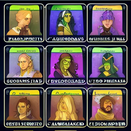 Prompt: solarpunk fantasy character art player card