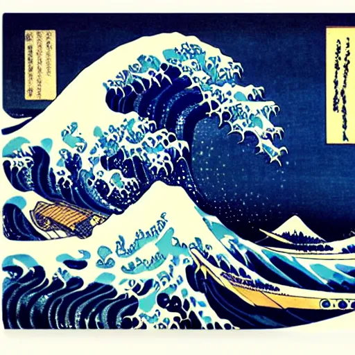 Image similar to a great big wave by katsushika hokusai