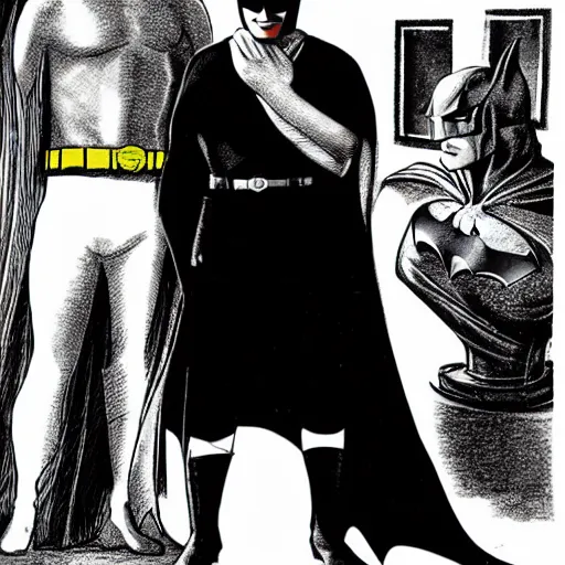 Image similar to ghandi dressed as batman