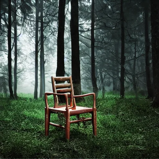 Prompt: chair in the forest 5 0 mm wenjun lin