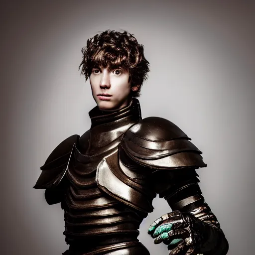 Prompt: a portrait of a beautiful young male wearing an alexander mcqueen armor made of play doh , photographed by andrew thomas huang, artistic