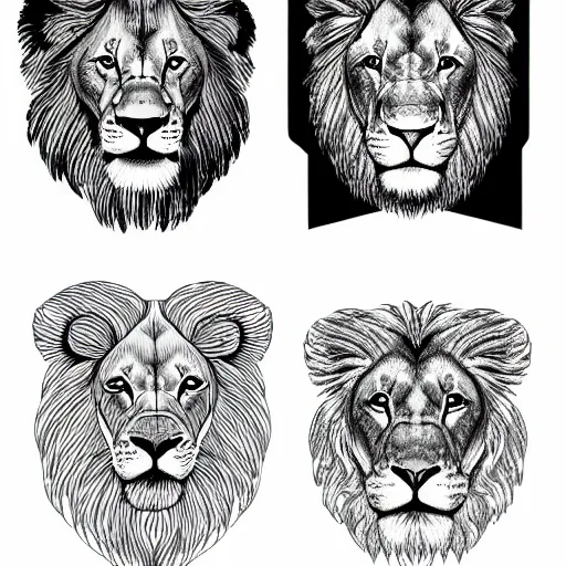 Image similar to lion line art, graphic tees