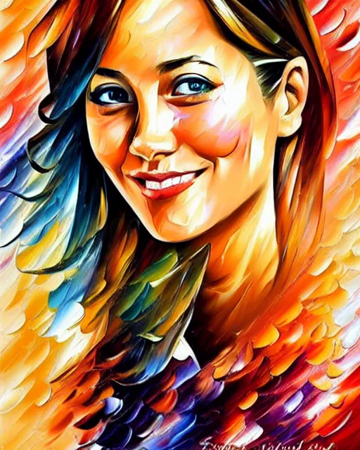 Image similar to girl artwork by leonid afremov, artwork by sandra chevrier, artwork by leonid afremov, golden hour, illustration, highly detailed, simple, no jagged lines, vector art, smooth, artstation