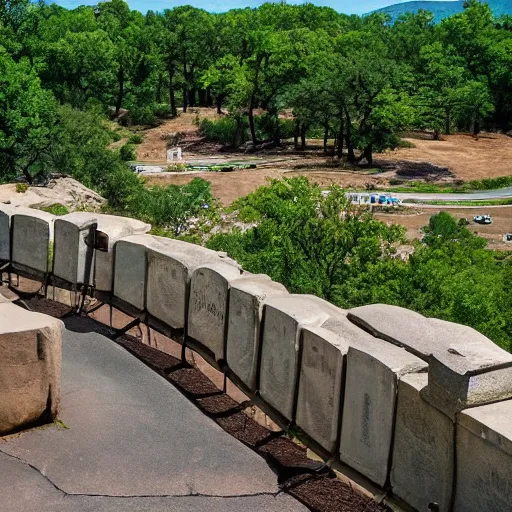 Image similar to A scenic overlook of Billiam's Zoo & Cemetery