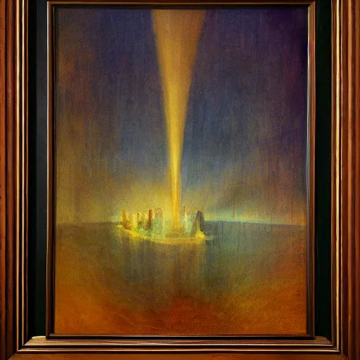 Prompt: tribunal dark vertigo painting by turner