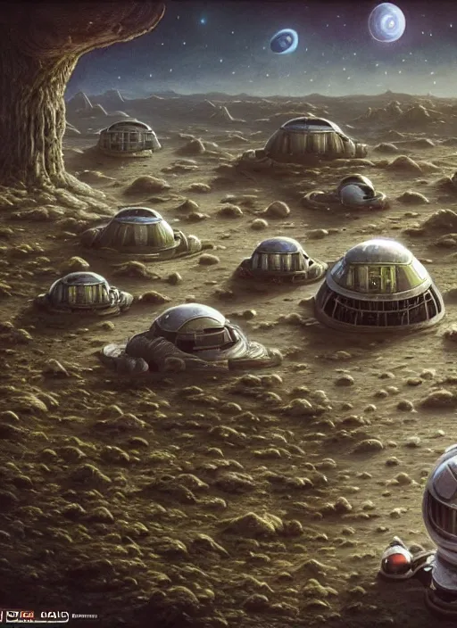 Image similar to highly detailed wide - angle of an extraterrestrial moonbase, unreal engine, nicoletta ceccoli, mark ryden, earl norem, lostfish, global illumination, detailed and intricate environment
