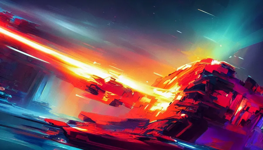 Prompt: concept art by jama jurabaev, cinematic shot, trending on artstation, high quality, brush stroke, hyperspace, vibrant colors, quantum physics