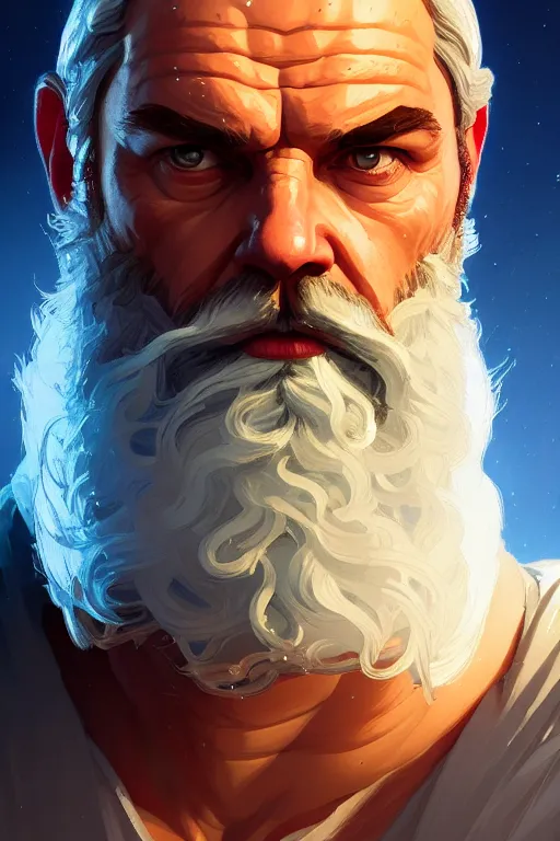 Image similar to highly detailed portrait of god zeus in gta v, stephen bliss, unreal engine, fantasy art by greg rutkowski, rhads, ferdinand knab, makoto shinkai and lois van baarle, ilya kuvshinov, rossdraws, tom bagshaw, global illumination, radiant light, detailed and intricate environment