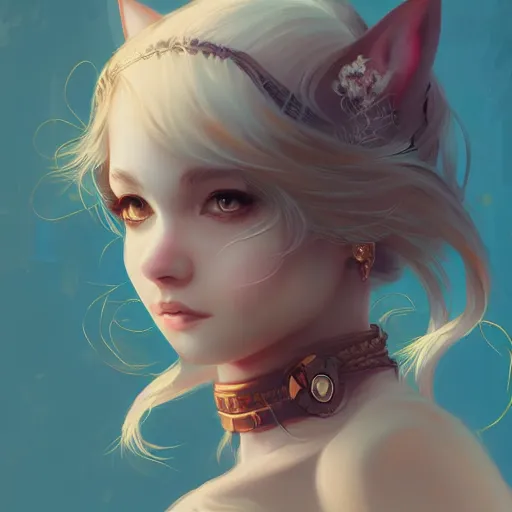 Prompt: teen cat girl, gorgeous, amazing, elegant, intricate, highly detailed, digital painting, artstation, concept art, sharp focus, illustration, art by Ross tran