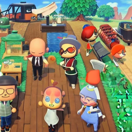 Image similar to professor xavier as a character in animal crossing