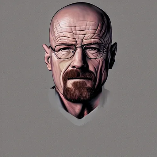 Image similar to Walter White, accurate anatomy, highly detailed, digital art, centered, portrait, colored