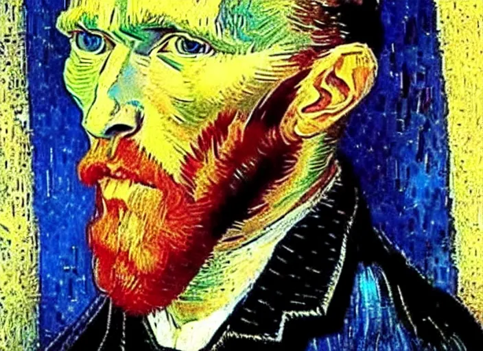 Image similar to vincent willem van gogh ， by leonardo di ser piero da vinci,