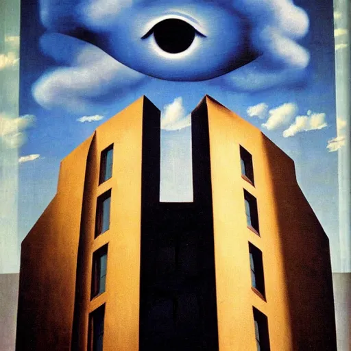 Image similar to eye in the sky by magritte