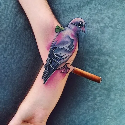 My tribute to the Sims 4, a low poly pigeon tattoo. : r/Sims4