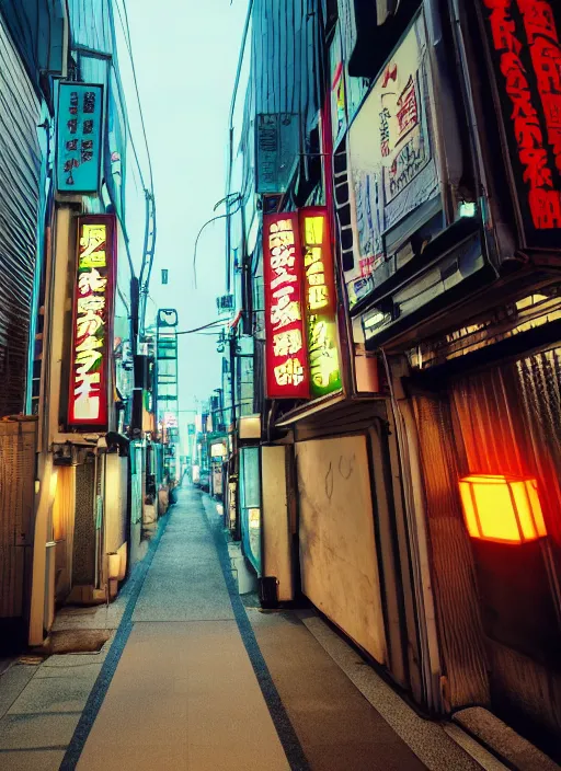 Prompt: weird streets of tokyo where no tourists are allowed, photorealistic, canon r 3, symmetry, octane render, unreal engine, dramatic lights