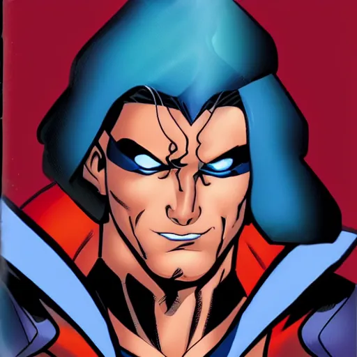 Prompt: x - men 9 0 s cartoon gambit face closeup