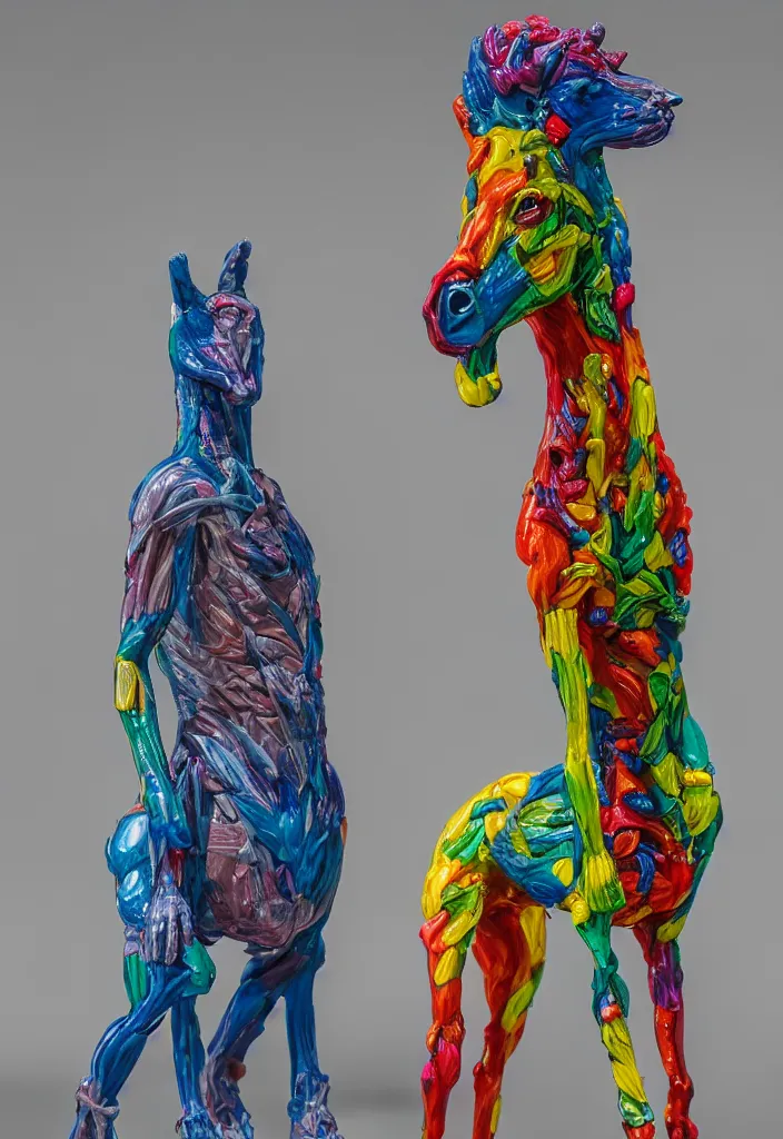 Image similar to bojack horseman, anatomical model made of colored resin, by damien hirst, sigma 3 5 mm f / 8