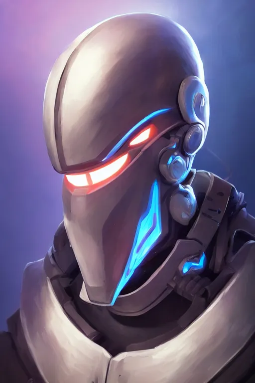 Image similar to epic mask helmet robot ninja portrait stylized as fornite style game design fanart by concept artist gervasio canda, behance hd by jesper ejsing, by rhads, makoto shinkai and lois van baarle, ilya kuvshinov, rossdraws global illumination radiating a glowing aura global illumination ray tracing hdr render in unreal engine 5