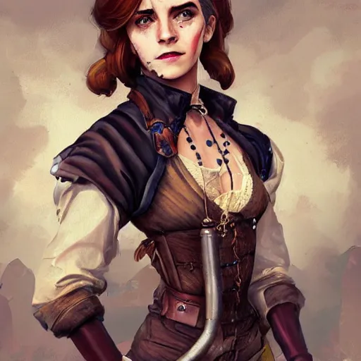 Prompt: Portrait of a steampunk Emma Watson as catgirl, science fiction, highly detailed, digital painting, artstation, concept art, illustration, art by Miyazaki and Norman Rockwell