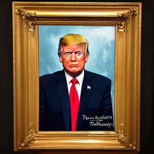 presidential portrait of donald trump, who is made of | Stable ...