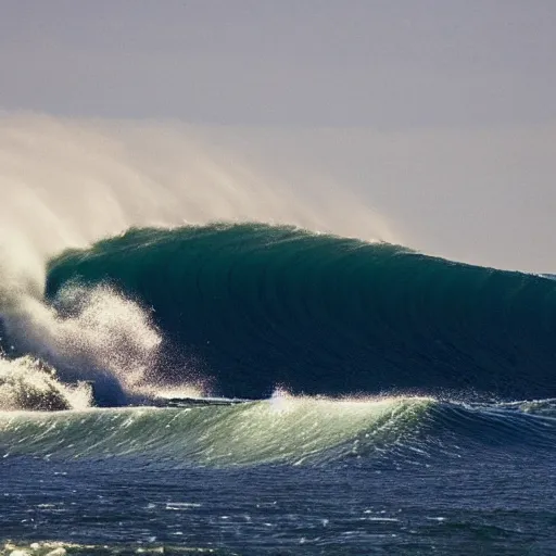 Image similar to waves as big as mountains