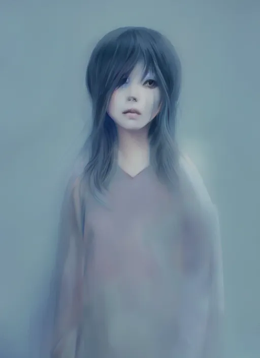 Prompt: ghostly sophisticated pastel texture, matte painting hyperpop portrait trending on pixiv