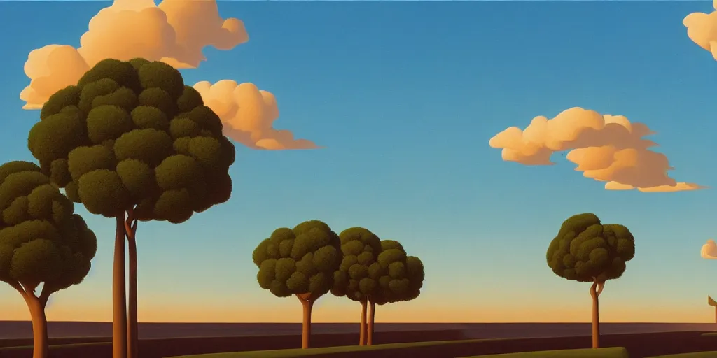 Image similar to the last day, blue sky, summer evening, kenton nelson