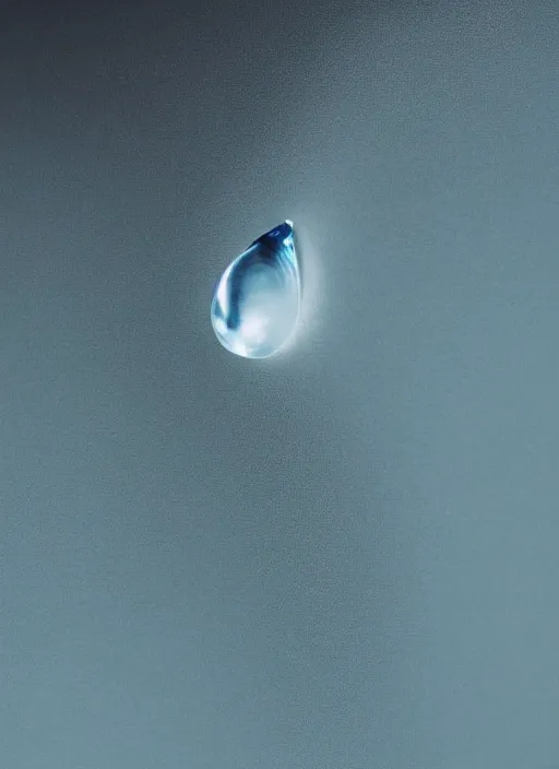 Image similar to portrait of a stunningly beautiful water drop, infinite