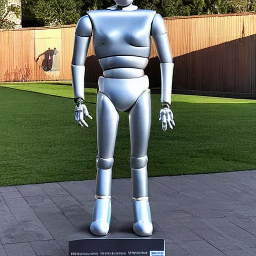 Image similar to a realistic detailed photo of a guy who is an attractive humanoid who is half robot and half humanoid, who is a male android, soccer player timo werner, shiny skin, posing like a statue, blank stare, by the pool, on display, showing off his muscles, humanoid robot, frozen ice statue, made of ice