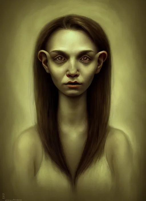 Prompt: a portrait of a pretty young lady by anton semenov