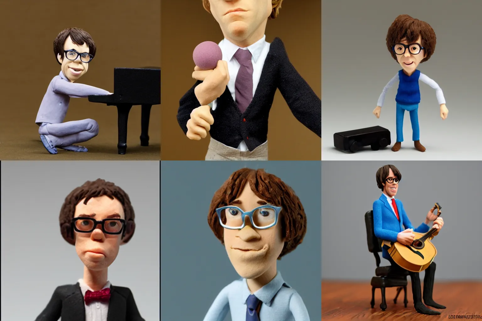 Prompt: claymation figure of Ben Folds
