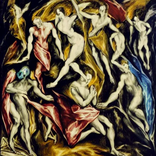 Image similar to El Greco, DMT visions