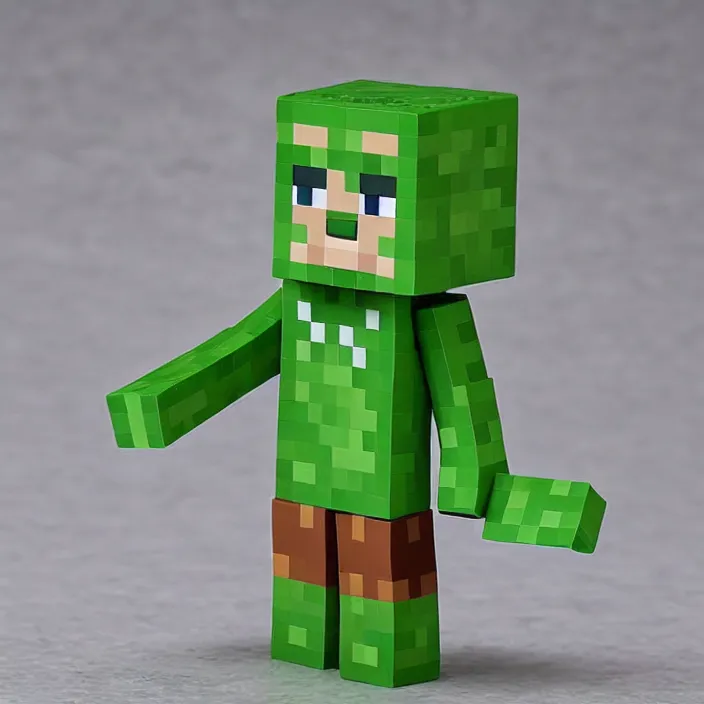 Prompt: Minecraft creeper, An anime Nendoroid of Minecraft creeper, figurine, detailed product photo