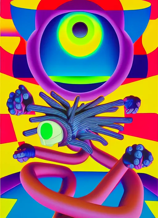 Image similar to yugioh monster by shusei nagaoka, kaws, david rudnick, airbrush on canvas, pastell colours, cell shaded, 8 k