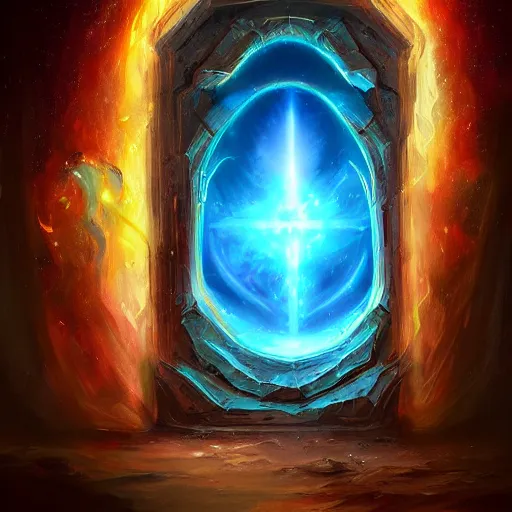 Image similar to astral portal door, digital painting, ultradetailed, artstation, oil painting, ultradetailed, artstation